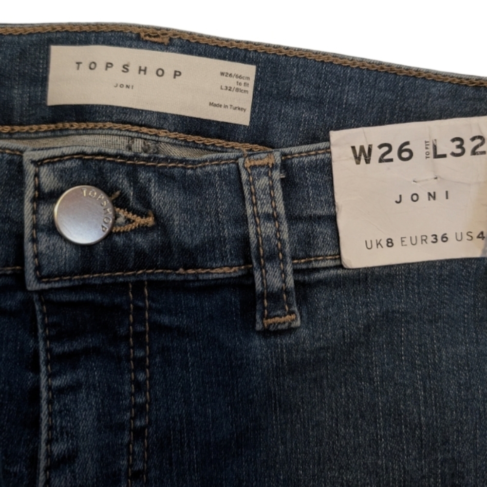 Topshop Women's Skinny Jeans - Dark Blue